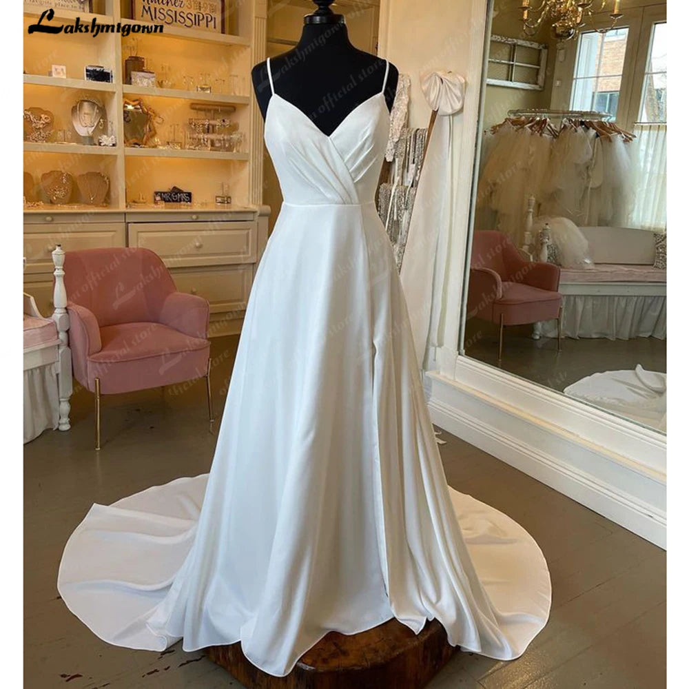 Roycebridal Modern Bridal Beach Pleat Bodice Wedding Dresses Women 2025 A Line Boho Spaghetti Straps Wedding Gowns Vedtidos De N Roycebridal Modern Bridal Beach Pleat Bodice Wedding Dresses Women 2025 A Line Boho Spaghetti Straps Wedding Gowns Vedtidos De N