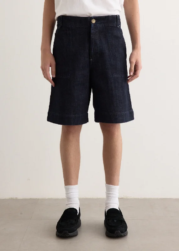 Men's Pants with Moisture-Wicking PropertiesLe Short De-Nimes