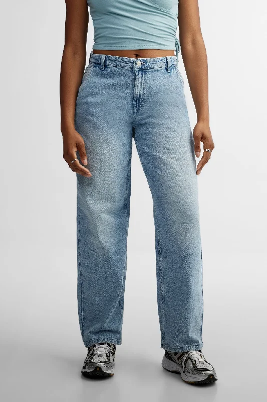 Men's Jeans in Unique PatternsJeans mi-taille coupe ''Baggy'' - Femme