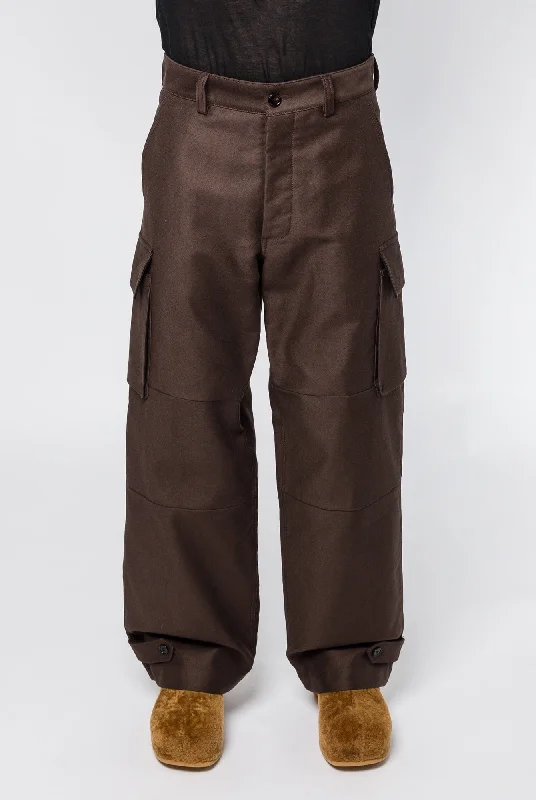 Men's Pants with Faux Leather PatchesMarni Work Trousers