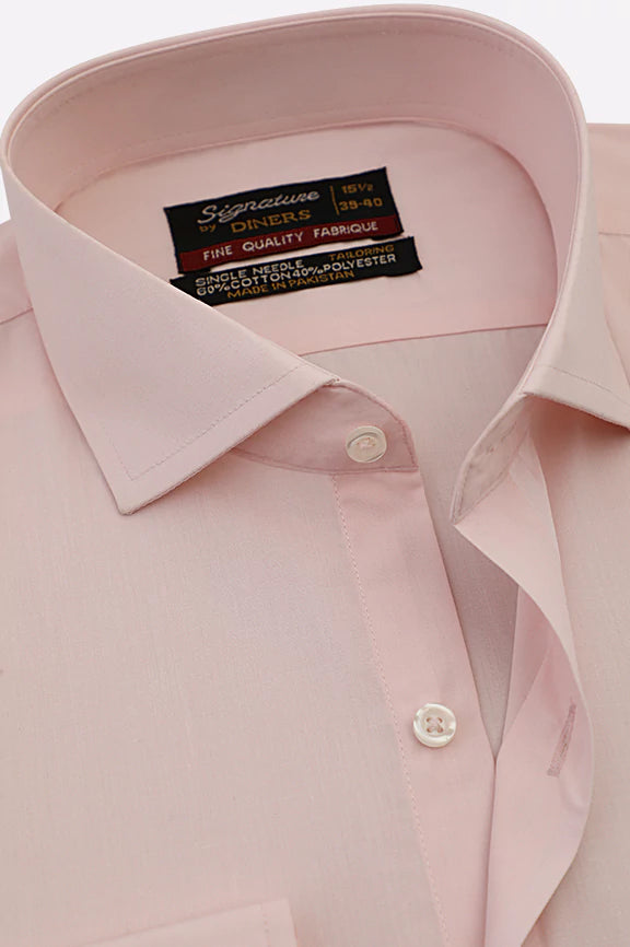 Pink Plain Formal Shirt