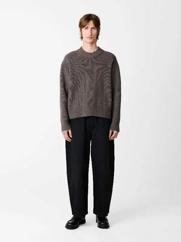 Men's Jeans with RipsPaolo Denim Pant in Washed Black