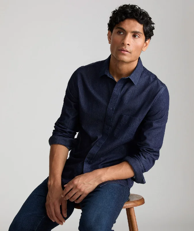 Men's Moisture-Wicking Shirts for All-Day ComfortWrinkle-Free Denim Cinzano Shirt