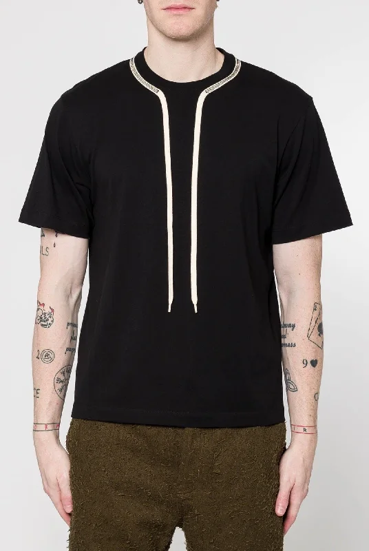 Men's Chino Shorts for Warm WeatherCraig Green Flatlock Lace T-Shirt
