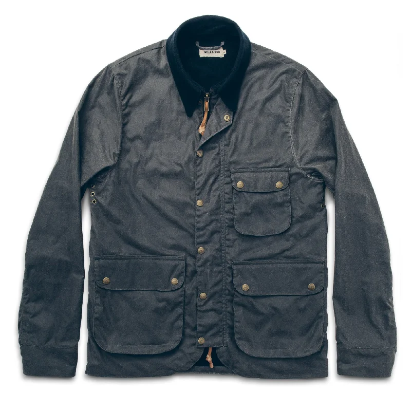 Trendy Men's Anorak JacketsThe Rover Jacket in Slate Beeswaxed Canvas
