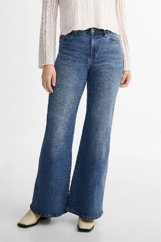 Elegant Straight-Leg Men's JeansJeans jambe large - Femme
