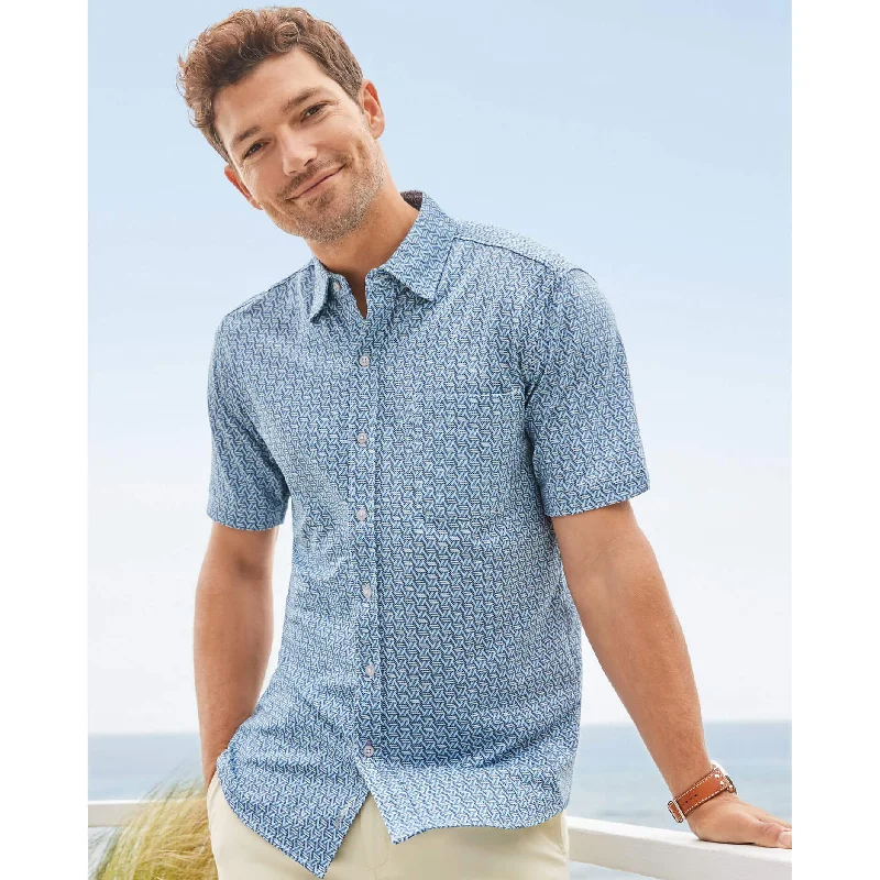 Men's Designer Shirts for a Statement PieceTommy Bahama San Lucio Plaza Geo Camp Shirt - Island Navy Men's Designer Shirts for a Statement PieceTommy Bahama San Lucio Plaza Geo Camp Shirt - Island Navy