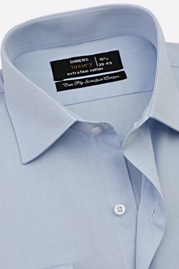Sky Blue Dobby Self Formal Shirt