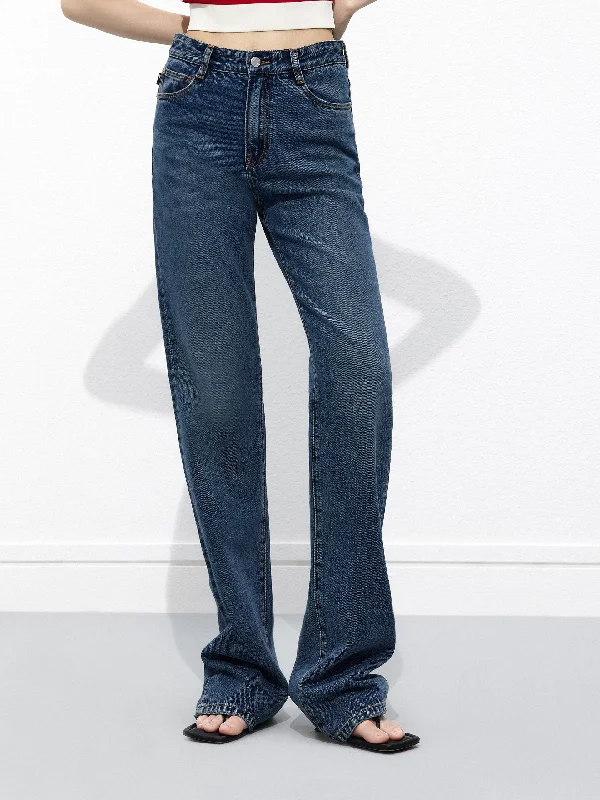 Flexible Men's JeansStraight Full Length Jeans