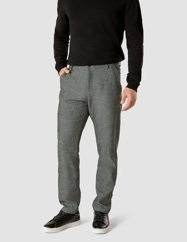Men's Pants with Shallow PocketsHeavy Edition Pants Slim Grey Herringbone 2.0