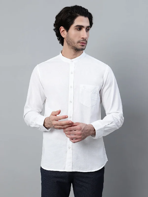 Men's Color-Blocking Shirts for a Statement LookMen's White Solid Full Sleeve Casual Shirt Men's Color-Blocking Shirts for a Statement LookMen's White Solid Full Sleeve Casual Shirt