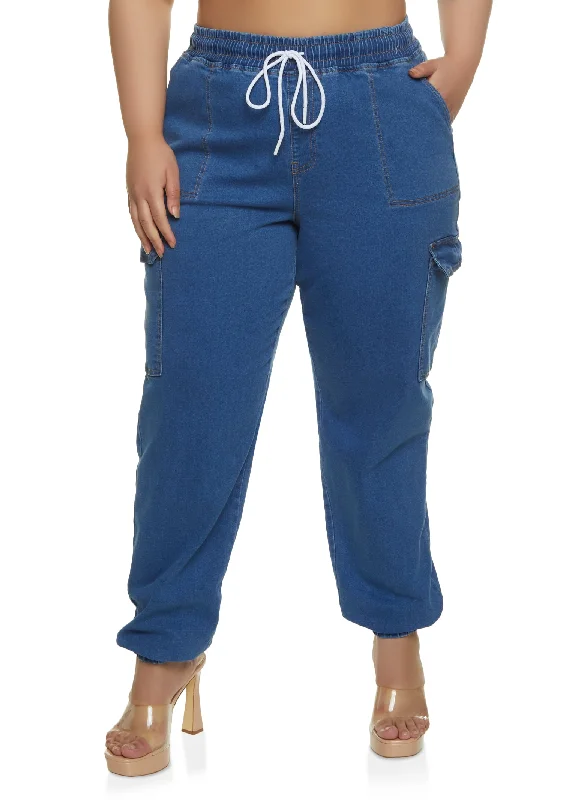 New Arrival Men's JeansPlus Size WAX Denim Joggers