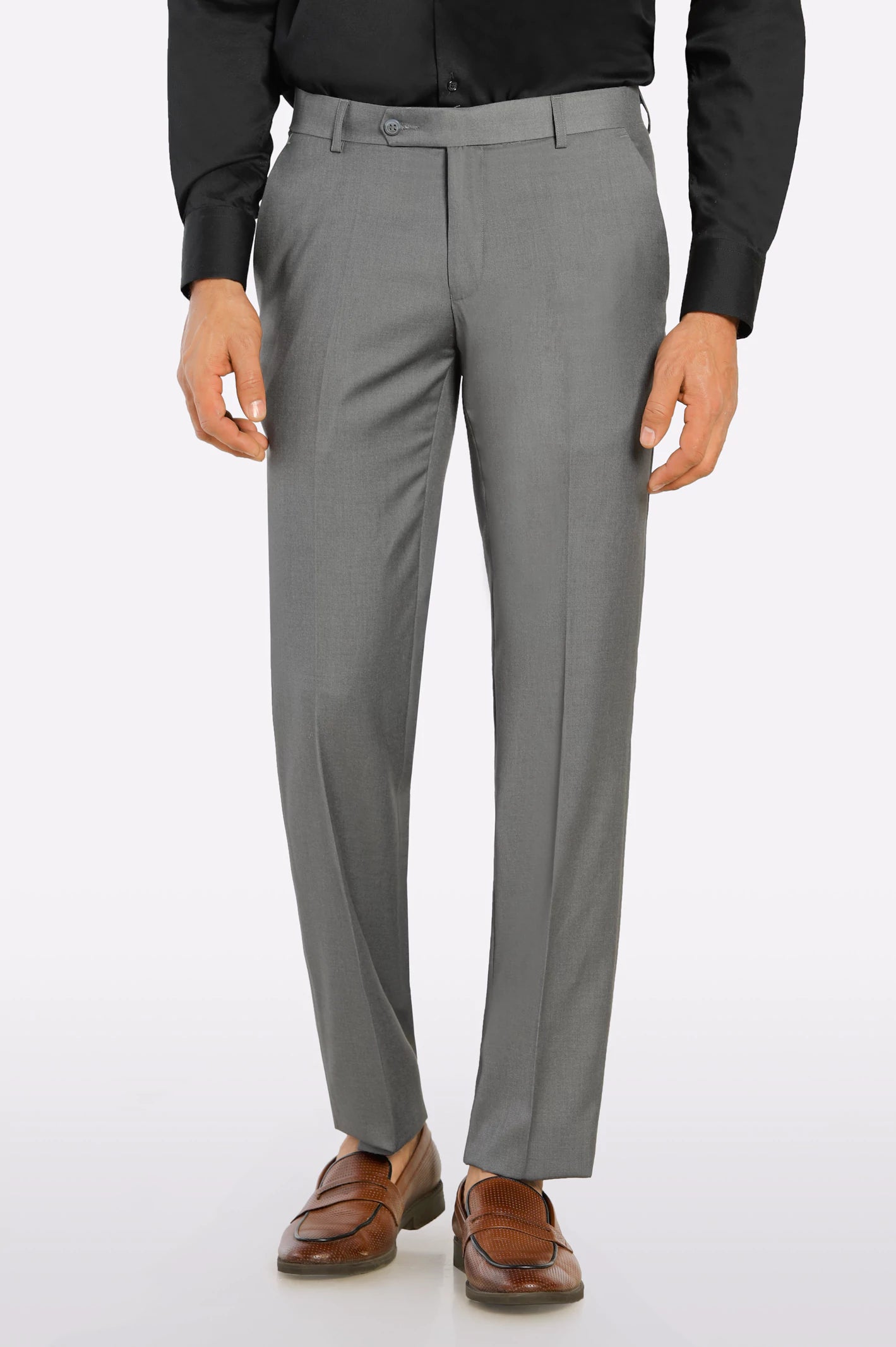 Grey Smart Fit Formal Trouser