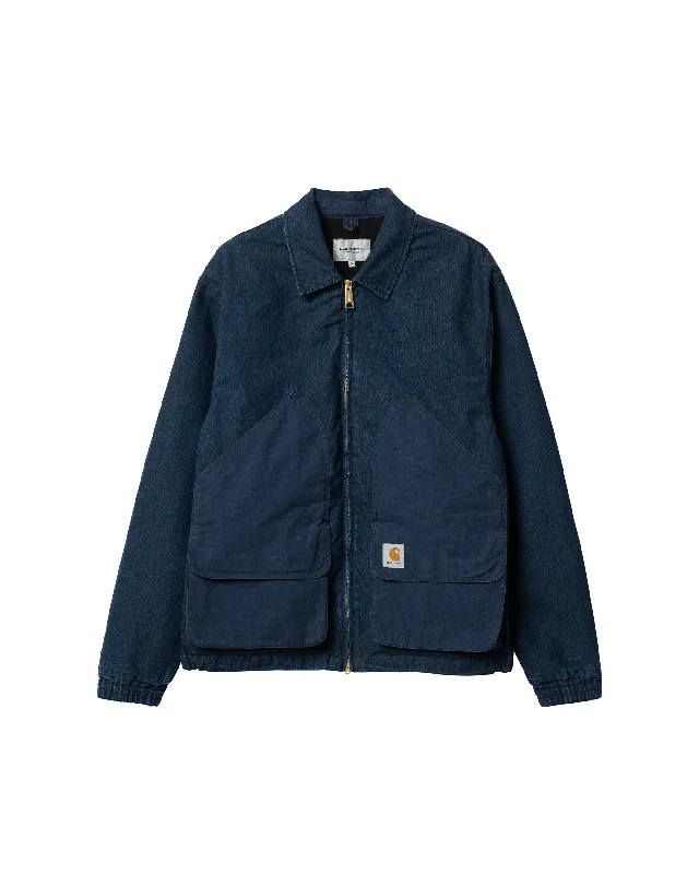 Men's Coats with Velcro ClosuresAlma Jacket - Blue Stone Washed