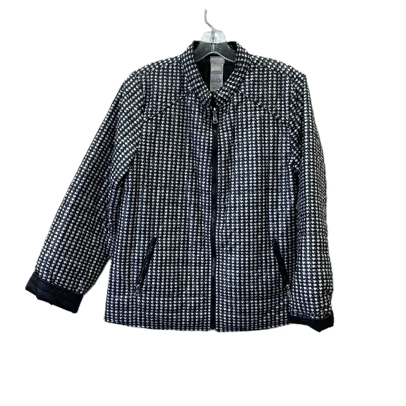 Waterproof Men's ParkasBlack & White Jacket Puffer & Quilted By Chicos, Size: M