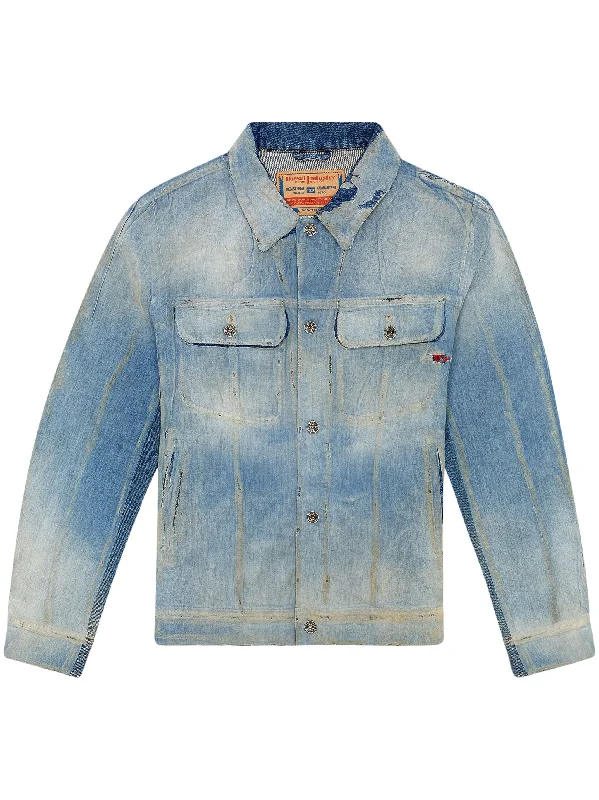 Winter-Ready Men's CoatsDistressed Denim Jacket