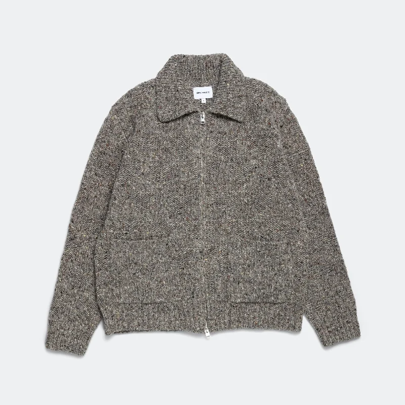 Men's Coats with Wind-Resistant FabricErik Donegal Diamond Jacket - Grey Melange