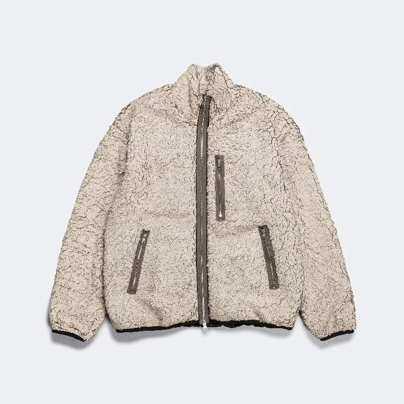 Men's Coats for SnowboardingFunnel Track Jacket - Off White Painted Sherpa