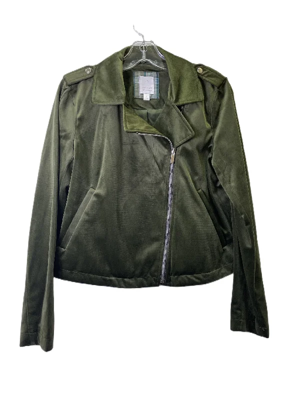 Men's Coats with Reflective StripesGreen Jacket Moto By Lc Lauren Conrad, Size: S