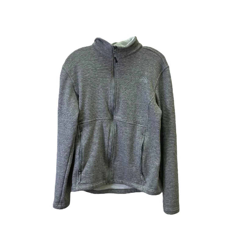 Men's Coats with Fur TrimGrey Jacket Fleece By The North Face, Size: M