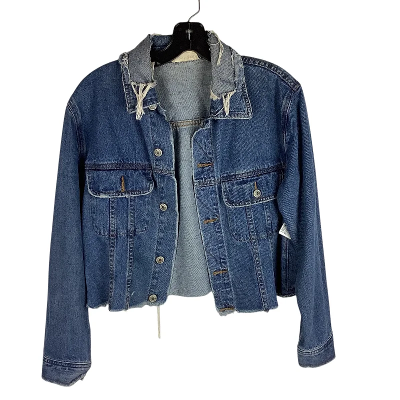 Men's Coats for BikingJacket Denim By Vestique In Blue Denim, Size: S