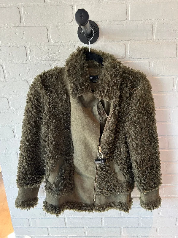 Men's Coats with Inner PocketsJacket Faux Fur & Sherpa By Bebe In Green, Size: Xxs