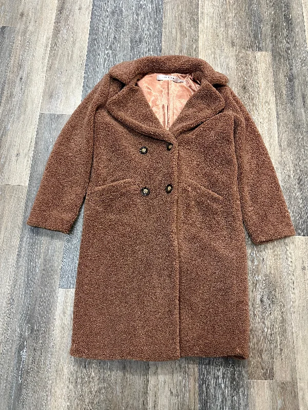 Men's Coats with VentilationJacket Faux Fur & Sherpa By Esqualo In Tan, Size: 8