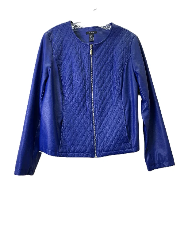 Men's Coats with Removable LiningsJacket Moto By Alfani In Blue, Size: L