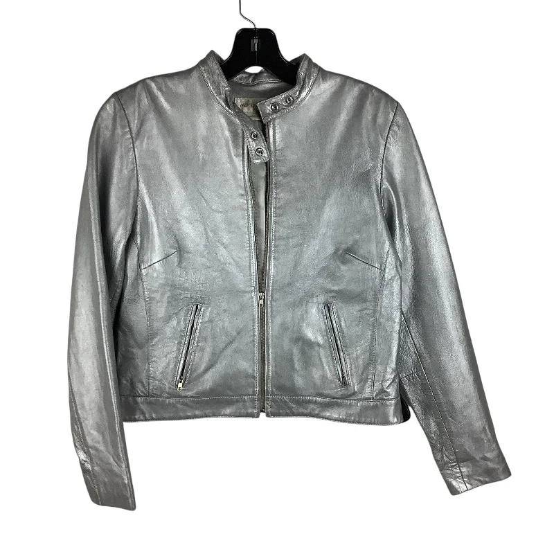 Men's Coats with Modern CutsJacket Moto Leather By Margaret Godfrey In Grey, Size: 6p Men's Coats with Modern CutsJacket Moto Leather By Margaret Godfrey In Grey, Size: 6p