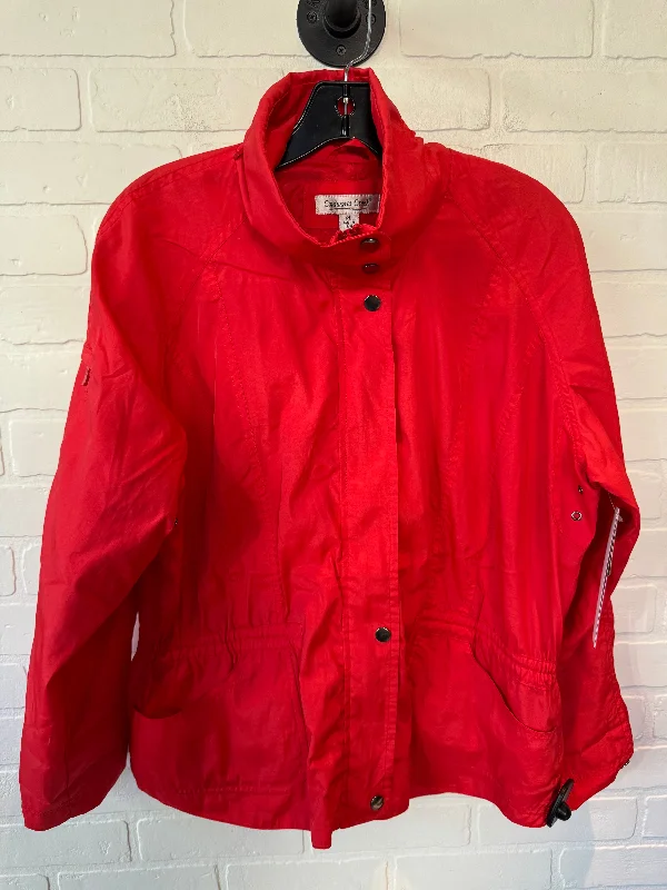 Men's Coats with Chest PocketsJacket Windbreaker By Coldwater Creek In Red, Size: Lp