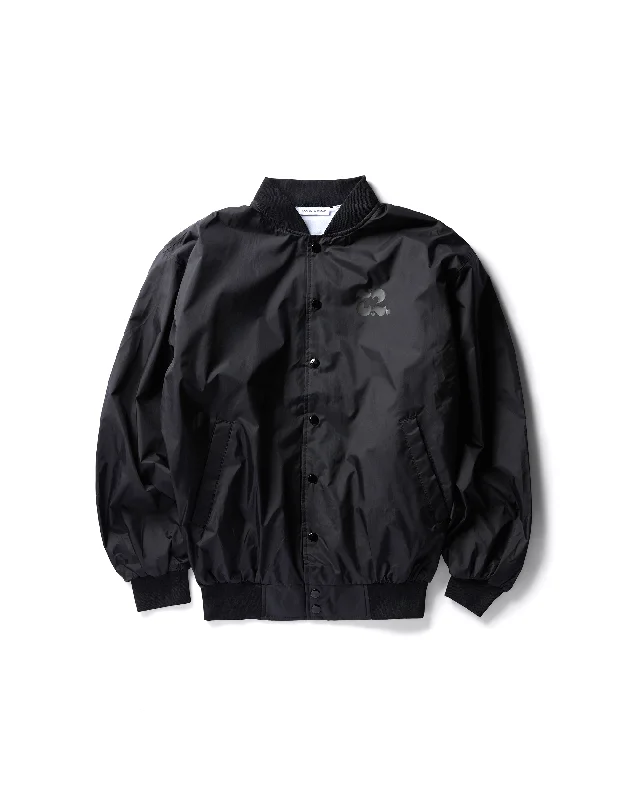 Classic Men's Trench CoatsLike Moths Baseball Jacket - Black