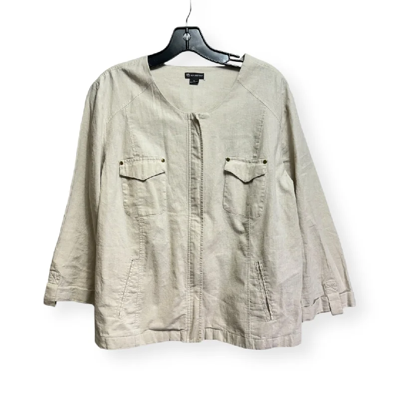 Men's Coats with Embroidered DetailsLinen Jacket Other By New Directions  Size: L