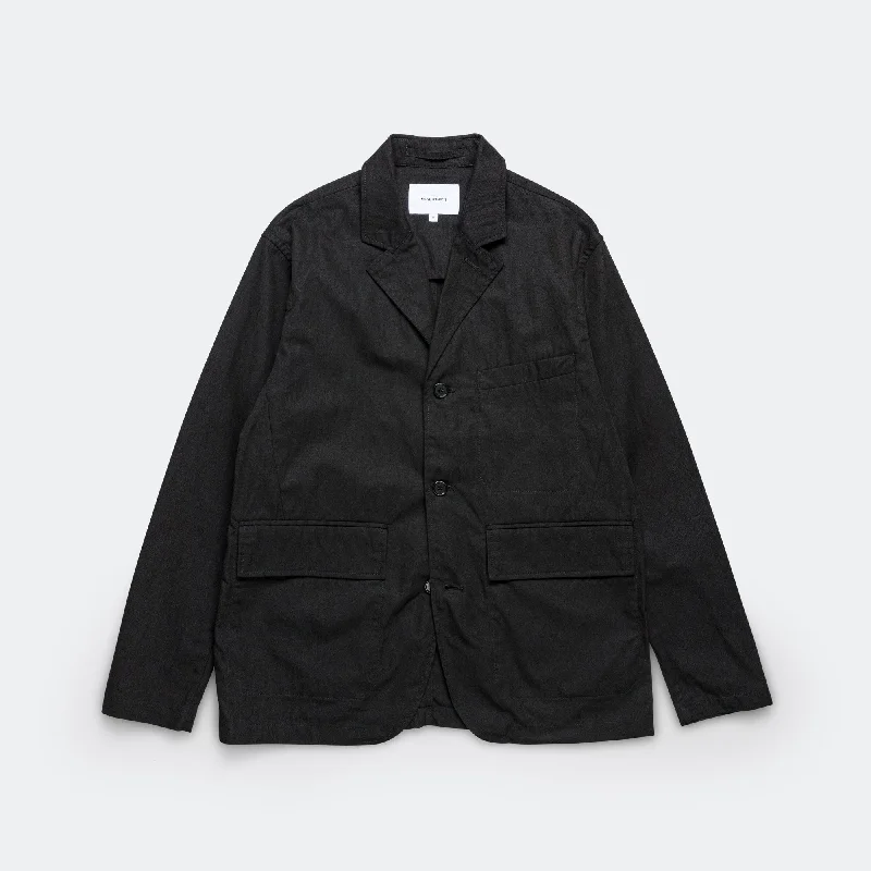 Men's Coats with Slim FitsNilas Fine Broken Twill Work Jacket - Black