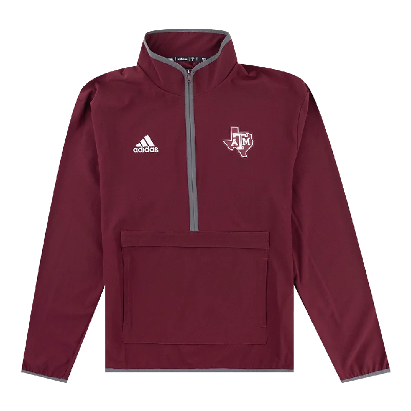 Men's Coats for WalkingTexas A&M Adidas Woven Quarter Zip Jacket